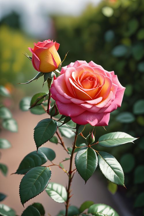 色彩鲜艳的漂亮玫瑰花摄影图片 摄影图 下载至来源处