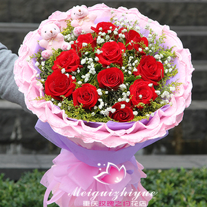 生日爱情玫瑰花重庆鲜花速递同城永川合川北碚万州长寿江津荣昌 重庆玫瑰之约花店实体店北碚万州永川合川同城送花 - 斯诺威登手表